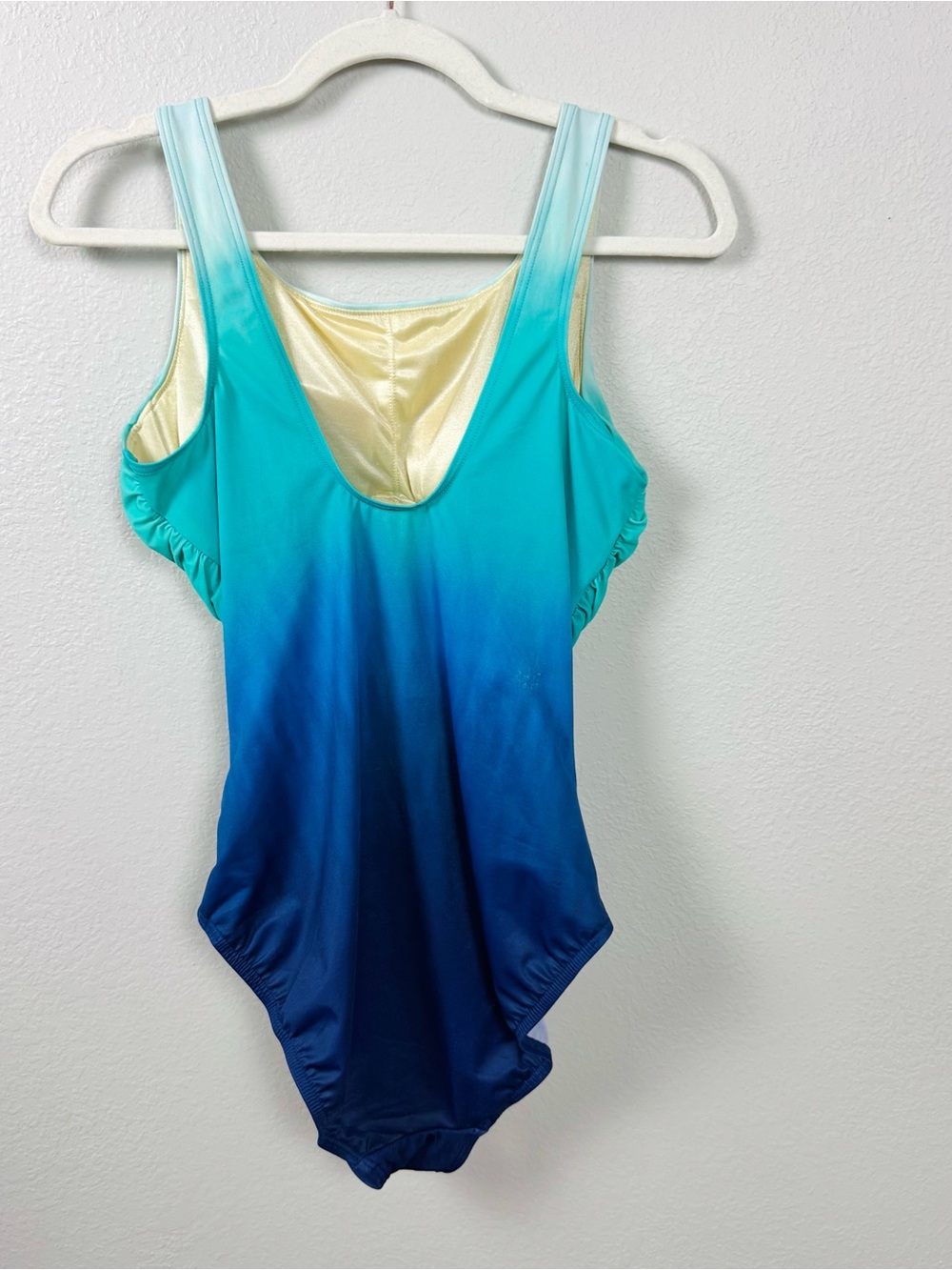 Miraclesuit Talbots Sz 10 Firm Control One Piece SwimSuit Blue Ombré UPF 50 $189 - Picture 4 of 12